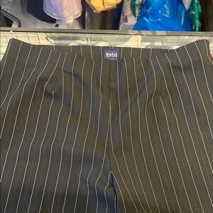 Basic Editions Black Pinstripe Women's Pants